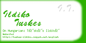 ildiko tuskes business card